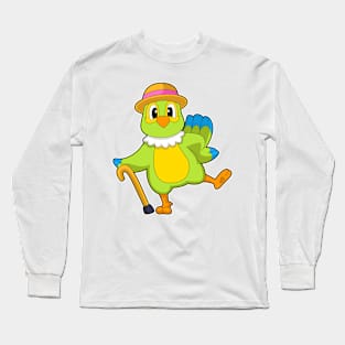 Parrot Pensioner Walking stick Long Sleeve T-Shirt